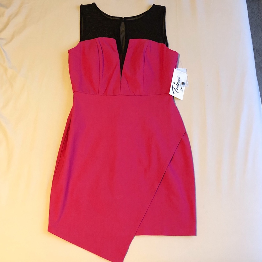 Trixxi Ultra Pink Assymetrical Mini Dress